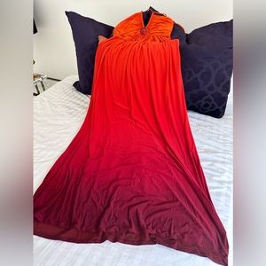 Cache Ombré halter Maxie dress